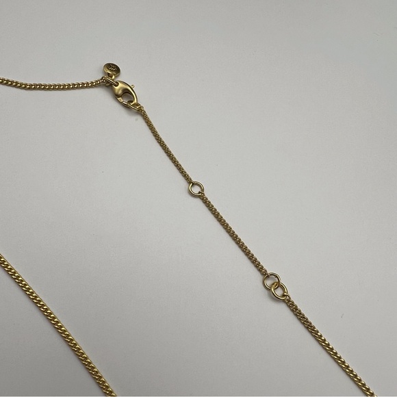 Madewell Gold Tone Toggle Chain Necklace Basic Preppy Circle Bar Minimalist - Picture 5 of 7